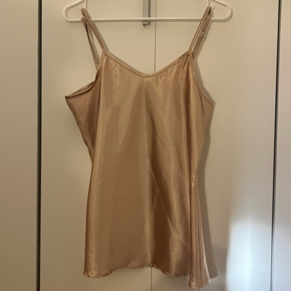 Elegant Cream Satin Cami Top